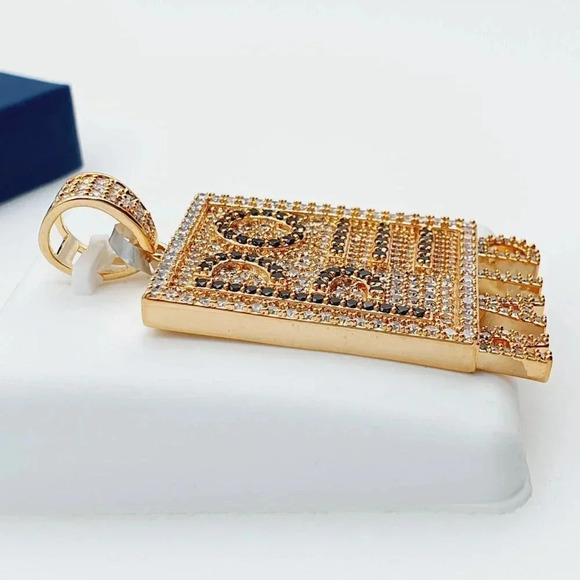 Gold Plated CZ Pendant, INUS1BR059 - Picture 4 of 9